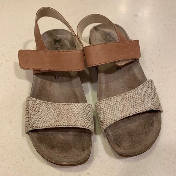 Mephisto Agave Sandal Brown Metallic Snake Skin - Picture 2 of 9